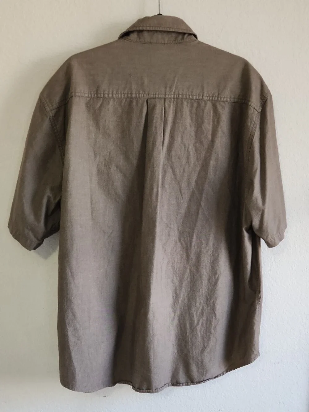 Carhartt Utility Short Sleeve Button Down Work Shirt Brown Size XL 100% Cotton